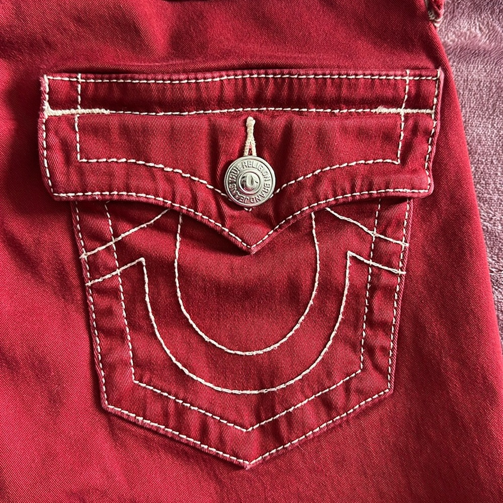 Used Vintage Y2K True Religion Straight Red Jean.